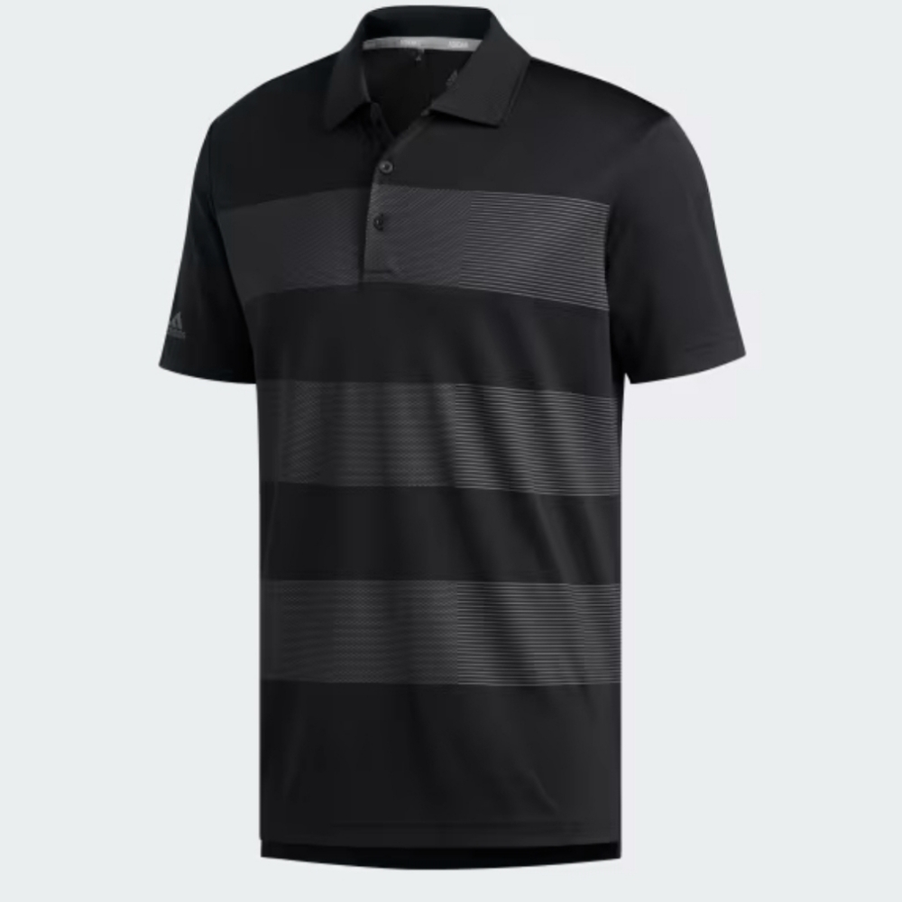 Adidas Golf Polo Shirt Top Shortsleeve for Men Black Dark Grey